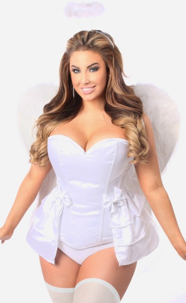 Plus Size Angelic White Corset Costume