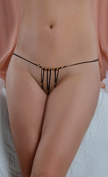 Crotchless Pearl G String