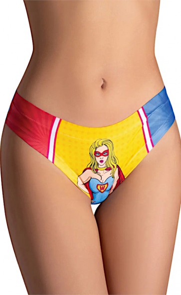 Mememe Comics Wonder Girl Printed Thong