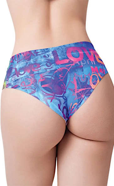 Mememe Love Graffiti Printed Slip Panty