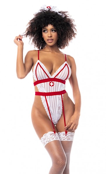 Sexy Nurse Bedroom Teddy Costume