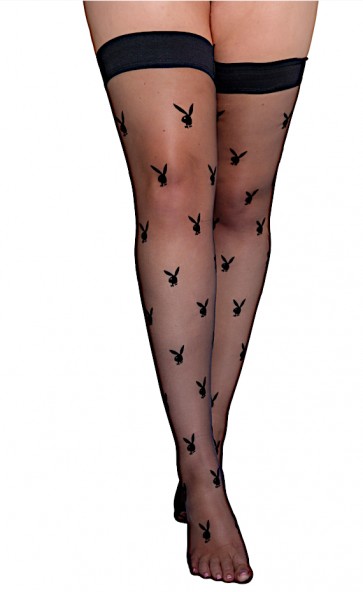Playboy Bunny Noir Stockings Plus Size