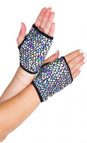 Open Finger Holographic Gloves