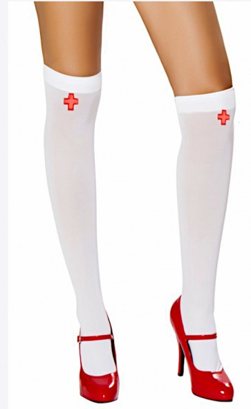 Nurse Costume Thigh High Stockings