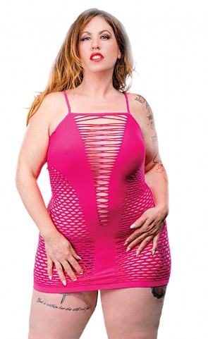 Naughty Girl Low V Front Dress Plus Size