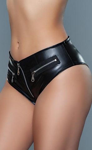 Ring Me Up Faux Leather Shorts