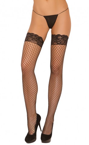 Stay Up Top Fence Net Thigh Hi Stockings