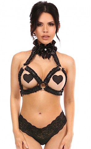 Kitten Pleated Triangle Cup Body Harness