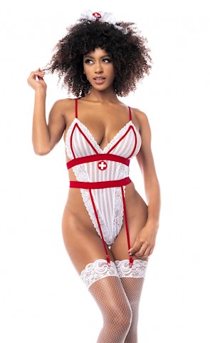 Sexy Nurse Bedroom Teddy Costume