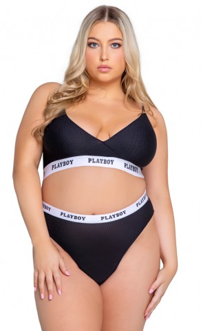 Playboy Lifestyle Bralette & Panty Set Plus Size