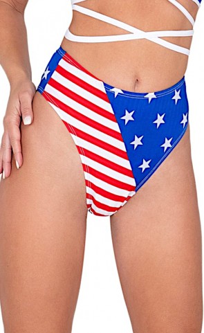 American Flag High Waisted Shorts