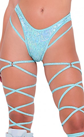Shimmer Panty with Strap Detail 