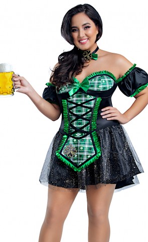 Lucky Beer Girl Costume Plus Size
