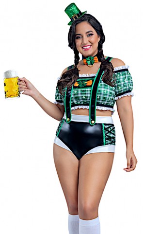 Lucky Charm Four Leaf Costume Plus Size