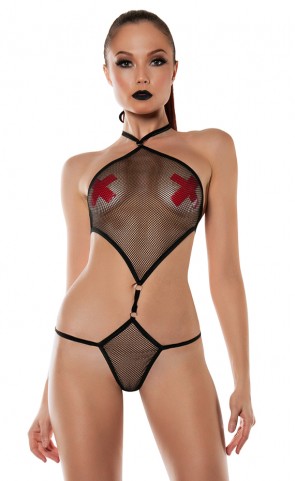 Starline Erotic Fishnet Playsuit