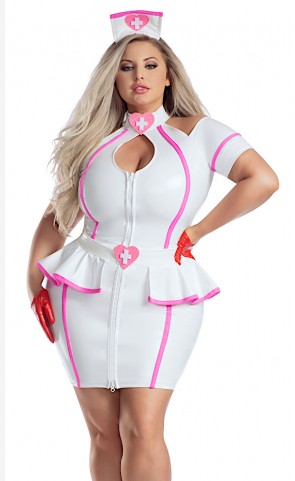 Pink Nurse Costume Plus Size