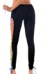 Black Refracted Rainbow Lace Up Pants