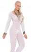 Long Sleeve Bodystocking With Open Crotch Plus