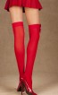 Opaque Thigh Hi With Satin Bow