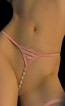 Open Crotch G-String With Faux Pearls