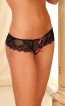 Rene Rofe Crotchless Lace Thong With Bows